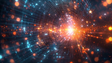 Obraz premium Digital Vortex: A Journey into the Cyberspace