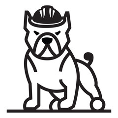 Handsome Bull Dog Illustration 