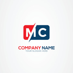 MC or CM Creative Modern Letters Logo Design Element