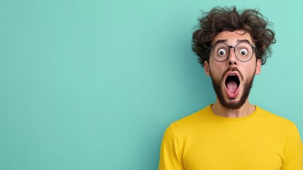 A cartoon character reacting with exaggerated surprise
