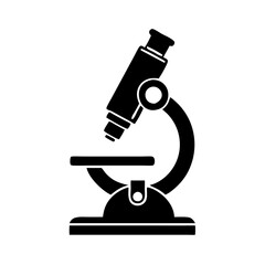 Research microscope icon for scientific studies and laboratory analysis