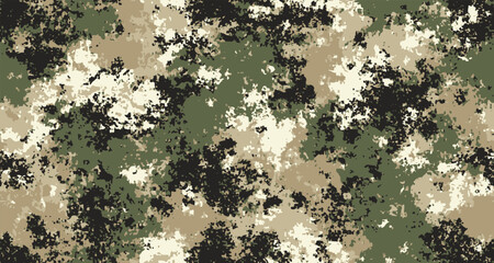 Professional seamless pixel summer camouflage for your production or design. Vector illustration. Desert hunting camouflage background
