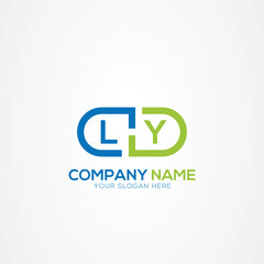 Obraz premium Minimal Monogram Letter LY Medicine Logo Elements