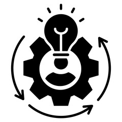 Reskilling Glyph Icon