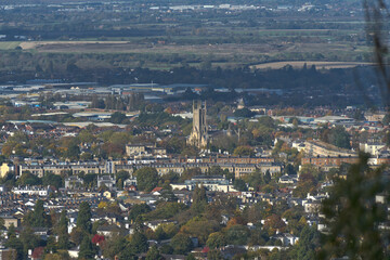 View from Leckhampton Hill Overlooking Cheltenham, United Kingdom