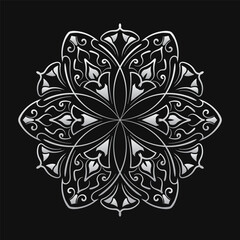 ornamental round decoration, mandala design