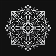 ornamental round decoration, mandala design