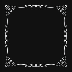 Simple floral frame. Decorative Barrier