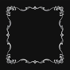 Simple floral frame. Decorative Barrier