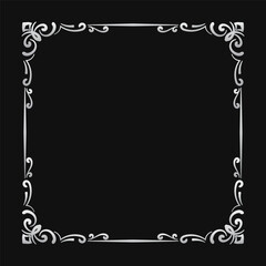 Simple floral frame. Decorative Barrier