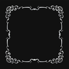 Simple floral frame. Decorative Barrier