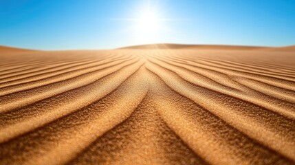 Naklejka premium A desert where the sand shimmers with tiny pulses of electricity