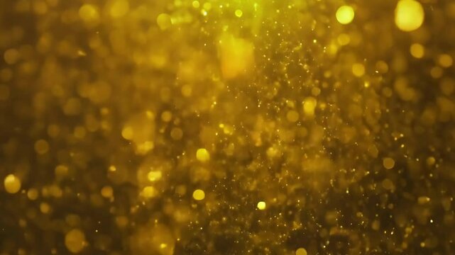 Shimmering golden particles create a mesmerizing display in an enchanting setting for art and design inspiration