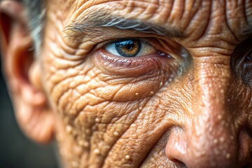 Close-up Dry Skin Texture: Imperfections & Flaws, Tilt-Shift Photography