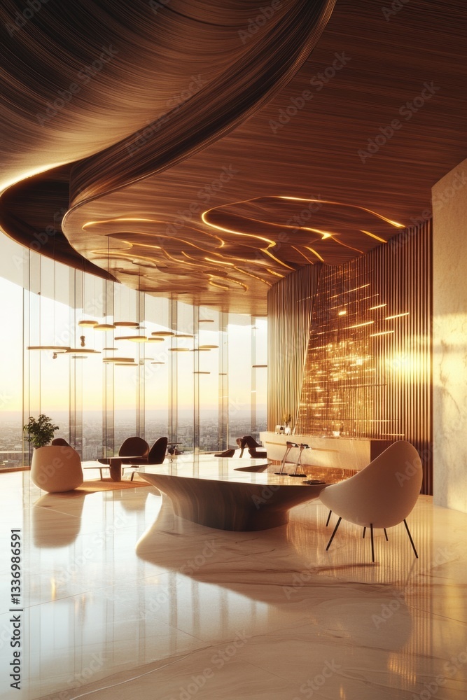 Poster a standard room with a table and chairs inside