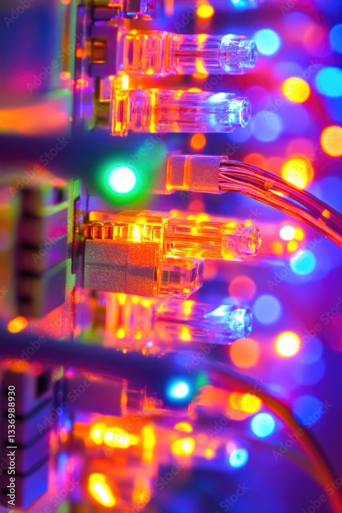Poster A cluster of light bulbs up close, ideal for use in product photography or as an abstract design element
