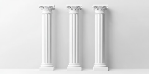 Obraz premium Marble Columns Podium - Stunning 3D Illustration of Architectural Structure With Elegant Design