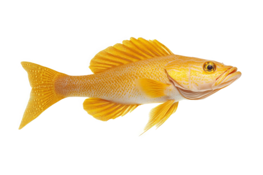 a goldfish swimming in the water cutout image and isolated on transparent background 