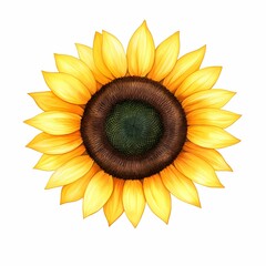 Vibrant sunflower with bright yellow petals.