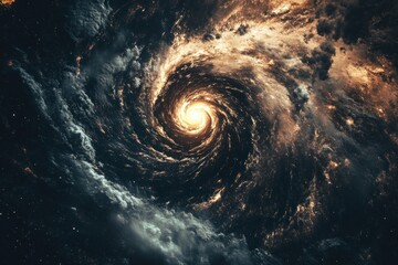 Extreme hurricane from space swirl astronomical phenomenon.