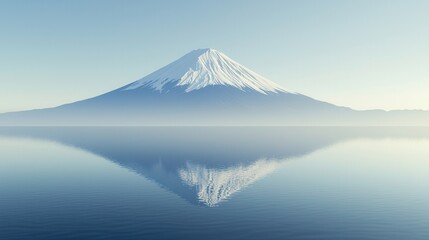 Fototapeta premium Serene Mountain Lake Reflection Tranquil Nature Scene
