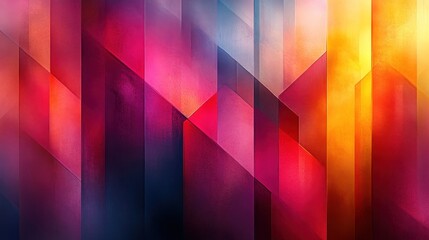 Fototapeta premium Colorful abstract geometric background with blurred light effect