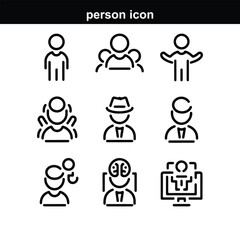 Team thin line icon set. Containing teamwork, group people, achievement, collaboration, Teamwork line icons set. Businessman outline icons collection. Work group and human People Icons Line Work Group