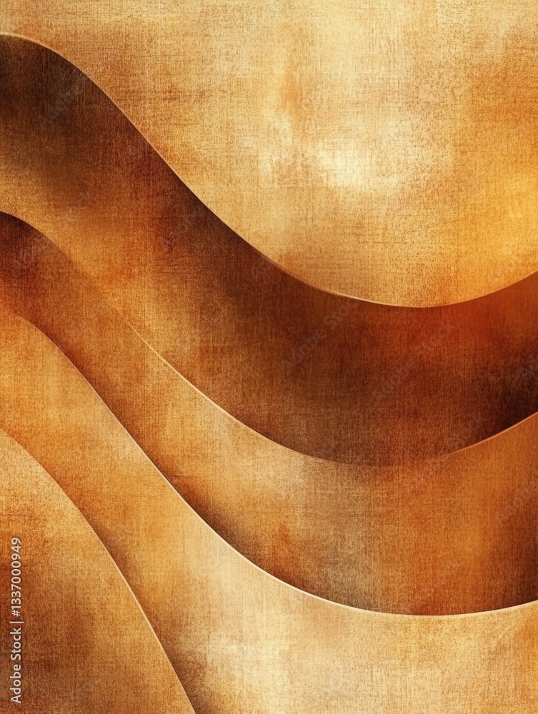Poster a close-up of a brown wave on a brown background, ideal for use in design and illustration projects