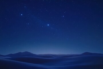 Dark Desert Night Sky with Stars