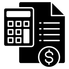 Accounting Glyph Icon