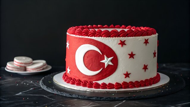 turkey flaf theme cake by generated ai