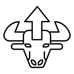 bull trend vector icon