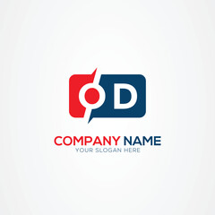 OD or DO Creative Modern Letters Logo Design Element