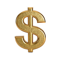 Obraz premium Golden dollar sign, wealth, finance, success