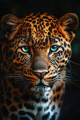 Naklejka premium portrait of a leopard