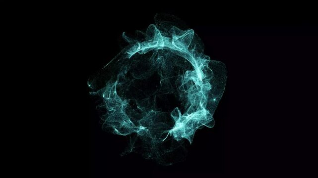 Particles glowing dots abstract background. Neon circle splash design. Ai virtual futuristic technology and science vector.