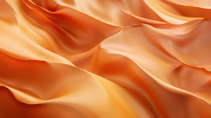 Fototapeta premium Smooth caramel fabric with flowing waves and warm gradient