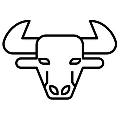 bull head vector icon
