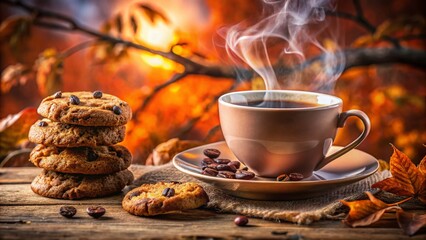 Double Exposure: Coffee, Cookies & Raisins - Warm Autumnal Vibes