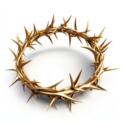 Fototapeta premium Crown of thorns gold golden sharp.