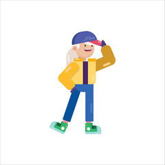 A simple illustration of a person looking to the side, possibly representing curiosity, observation, or exploration.