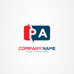 PA or AP Creative Modern Letters Logo Design Element