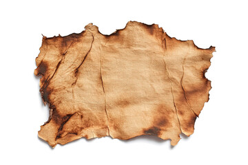 a piece of paper with a torn piece of paper cutout image and isolated on transparent background 
