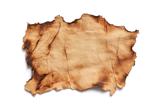 a piece of paper with a torn piece of paper cutout image and isolated on transparent background 