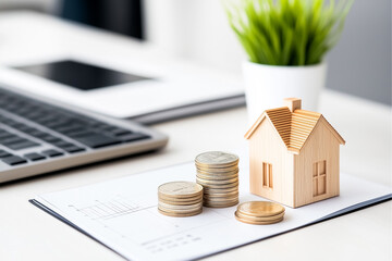 A house model with energy-efficient features, energy-efficient house concept, cost-saving house.