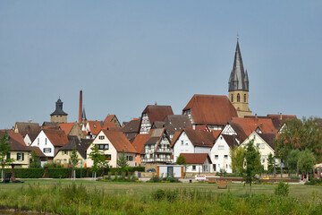 Eppingen, Germany: hostoric city panorama. Eppingen is a medieval town with many originally preserved half-timbered houses