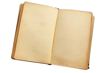 Empty blank notebook page isolated on transparent background