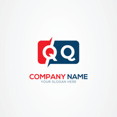  QQ or Q Creative Modern Letters Logo Design Element