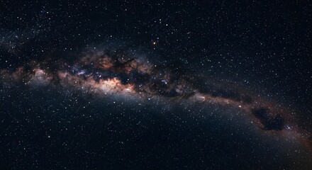 The star and galaxy in the night with dark background