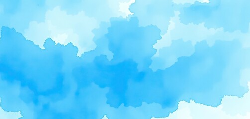 Obraz premium Abstract blue watercolor wash texture background, soft, sea